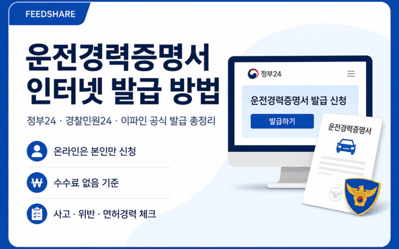 운전경력증명서 인터넷 발급 방법 총정리｜정부24·경찰민원24·이파인 발급, 제출서류, 주의사항