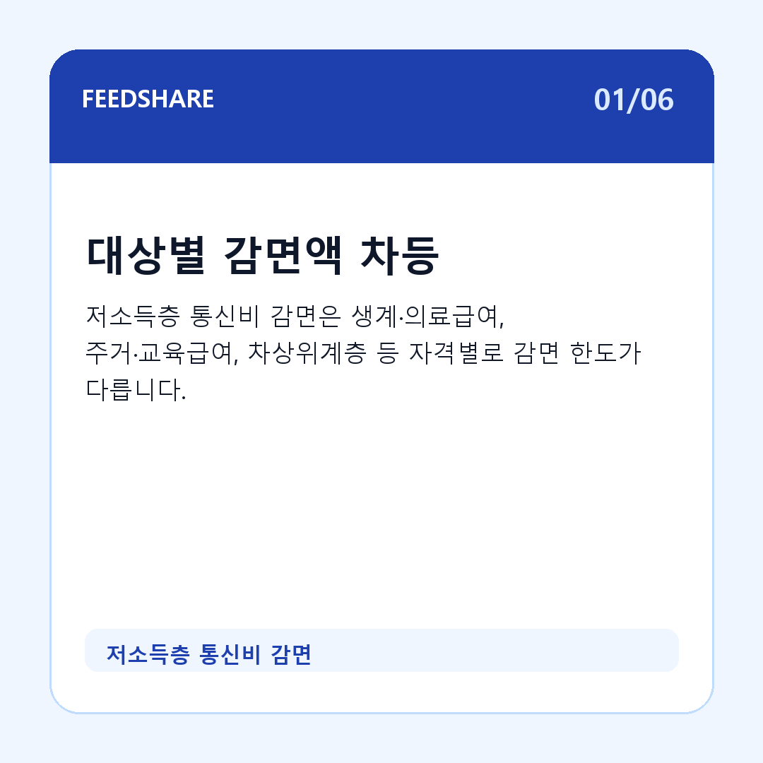 저소득층 통신비 감면 카드뉴스 1