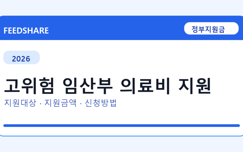 2026 고위험 임산부 의료비 지원 신청 전 꼭 확인할 조건｜지원금액·제외대상까지