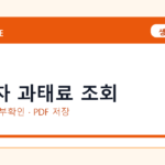 자동차 과태료 조회 발급 전 확인사항｜모바일·무인민원발급기·PDF 저장