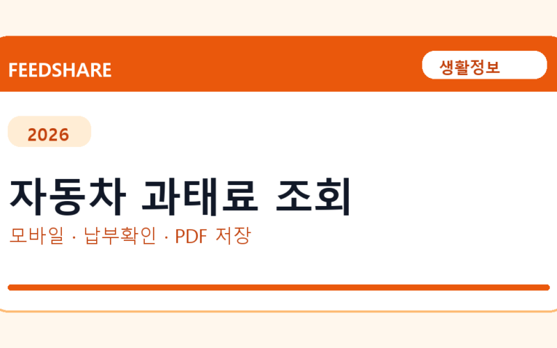 자동차 과태료 조회 발급 전 확인사항｜모바일·무인민원발급기·PDF 저장