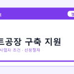 2026 스마트공장 구축 지원 지원대상 확인｜사업자 조건·필요서류·절차