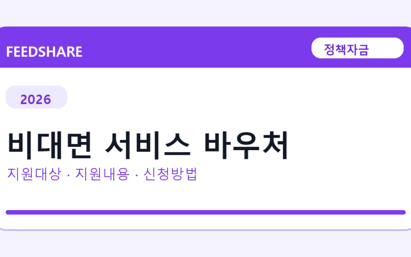2026 비대면 서비스 바우처 신청방법 총정리｜대상·금리·접수기간