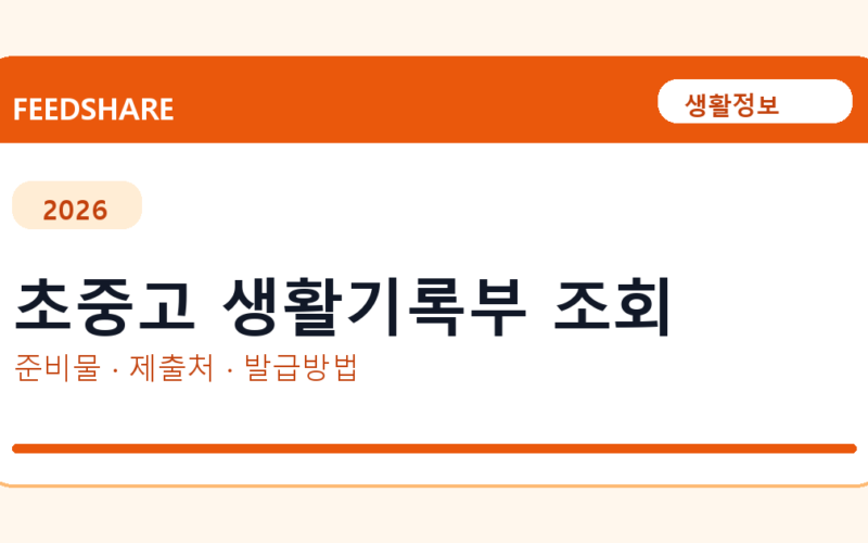 초중고 생활기록부 온라인 발급 전 확인할 것｜정부24·나이스·PDF 제출 기준