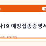 코로나19 예방접종증명서 발급 인터넷 발급 방법｜정부24·수수료·PDF 저장까지