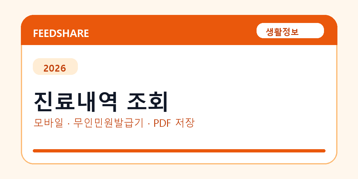 진료내역 조회와 제출용 서류 차이｜건강보험·심평원·보험청구 확인법