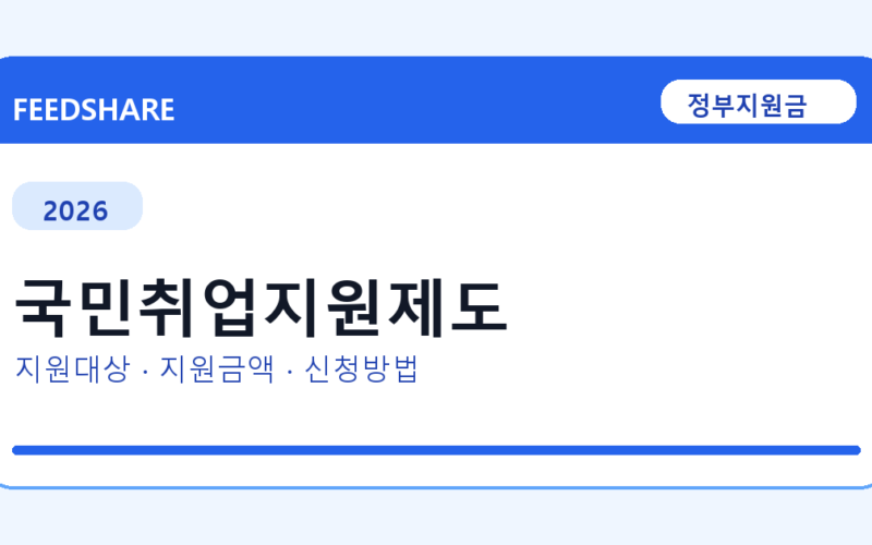 2026 국민취업지원제도 신청방법 총정리