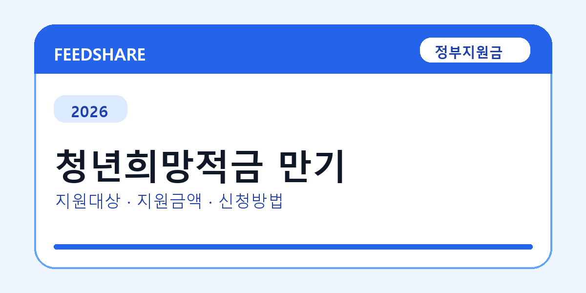 2026 청년희망적금 만기 후 청년도약계좌 총정리
