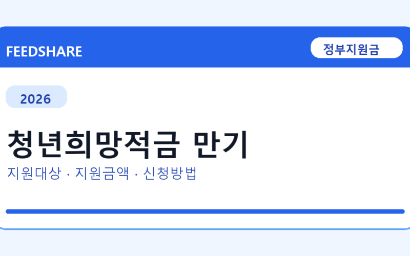 2026 청년희망적금 만기 후 청년도약계좌 총정리